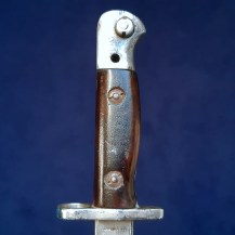British Lee Enfield 1907 Pattern Bayonet, Chromed with Unusual Reverse Seam Scabbard 3